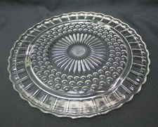 Vintage Federal Glass Sunburst #288 Footed Cake Plate / Tray In Excellent Cond. picture