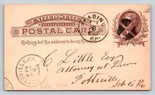 1884 US Postal Card Reading PA Pottsville Legal Business Correspondence picture