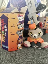 2026 Disney Parks Halloween Pets Shimmer Wishables Figaro Cat Pumpkin Plush picture