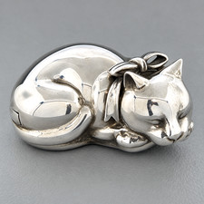 Judith Leiber Sterling Silver 925 Cat Magnifier 2000 Signed Rare Collectible picture