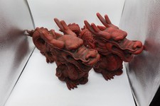 x2 Vintage Chinese Water Dragon Red Large 18