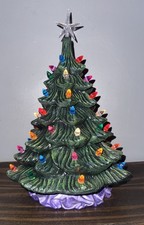 Christmas Tree 14” Retro Vintage Atlantic Tree and Tampa Bay Base Hand painted picture