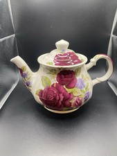 Sadler Dark Red Rose  Teapot Made in England picture