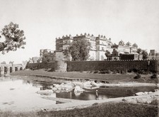 Orchha India Prince's Palace Fort Betwa River Bridge Vtg. Photo 19thC. picture