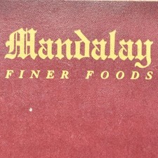 1940s Mandalay Finer Foods Restaurant Menu 746 N Third St Milwaukee Wisconsin picture