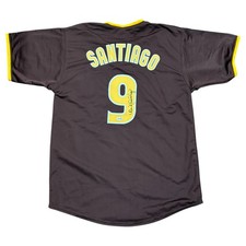 Benito Santiago Autographed San Diego (Brown #9) Custom Stitched Jersey - JSA picture