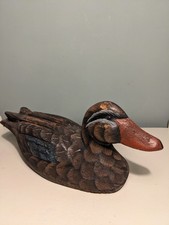 Vintage Hand carved & painted Wooden Working Decoy Duck Folk Art picture