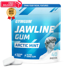 Gymgum Jawline Gum | Hard Chewing For Jaw 40 Count (Pack of 1), Green picture