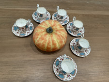 Elizabethan Vintage Fine China Floral Teacup and Saucer Service for 6 England picture