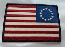 Betsy Ross American 1776 USA Flag Embroidered Patch w/ Full Stars Hook Tactical picture