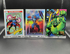 Marvel Card Lot Doctor Strange Captain America Holofoil Hulk 1990s Vintage picture