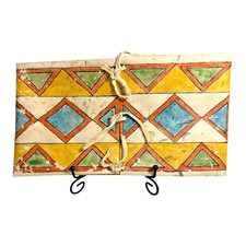 Antique Native American Plains Parfleche Envelope - Geometric Painted Rawhide picture