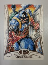 2014 Upper Deck Marvel Premier Captain America Sketch Card 1/1 by Norvien Basio picture