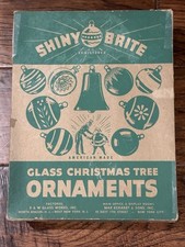 Vintage Shiny Brite Empty Uncle Sam Christmas Ornament Box picture