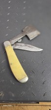 Vintage OLCUT (Union) Olean, NY Large Knife & W/ Hatchet Blade picture