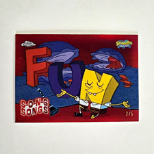 2025 Topps Chrome SpongeBob Song Song FUN Red /5 picture