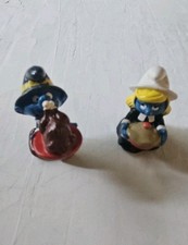 Smurf & Smurfette Thanksgiving Set Figures Vintage Peyo picture