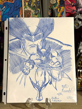 Nate Rosado Hand Drawn Signed 2026 Marvel X-Men Wolverine Pencil Sketch 8.5x11 picture