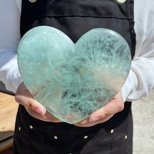 1.85LB natural fluorite quartz heart crystal mineral specimen healing G5907 picture