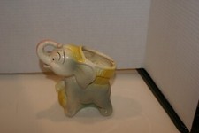 Vintage Mid Century MCM Japan Ceramic Elephant Planter Decor Hand Painted 5