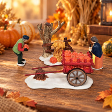 Dept 56 Heritage Village Harvest Time 5941-2 Set of 4 Retired Fall Decor w/ Box picture
