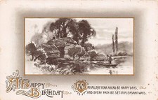 Happy Birthday Audrey Bennett 1913 Cancel Glenville Baldwin WV Vtg Postcard C420 picture