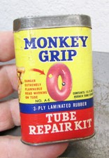 Monkey Grip Tire Tube Repair Kit, cardboard sides tin, fun garage decor, empty picture