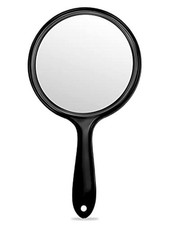 Hand Mirror, Double-Sided Handheld Mirror 1X/3X Transparent Black, 1pcs picture