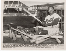 1955 Roy Campanella Original Wire Photo Brooklyn Dodgers World Series Yankees picture