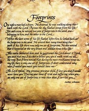 Catholic print picture - FOOTPRINTS - 8