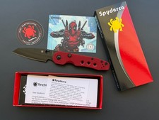Spyderco Smock C240 CPM-4V Black TiCN Red G10 Folding Knife St Nick's Sprint Run picture