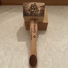 Ship Master’s Wooden Carving Mallet Hammer Artisan Design Gunstock Burned picture