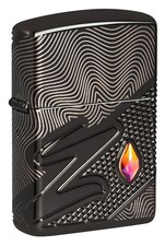 Zippo Z Crystal Design Armor® Texture High Polish Black MultiCut Design 46928 picture