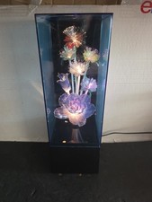 Vintage Fiber Optic Flower Light Lamp  Music Box 80s 90s Rare Htf CLEAN WORKING picture