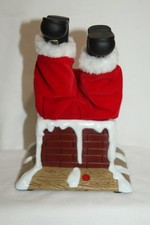 GEMMY INDUSTRIES ANIMATRONIC SANTA STUCK IN CHIMNEY - UPSIDE DOWN HOLIDAY DECOR picture