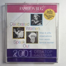 2001 Fashion Bug desktop calendar titled