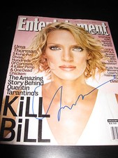 UMA THURMAN SIGNED ENTERTAINMENT WEEKLY MAGAZINE KILL BILL PROMO IN PERSON COA J picture