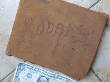 RARE 1915 Antique KODAK 152 Photo Album, GAR Parade, Auto, Cat, Ostrich Elephant picture