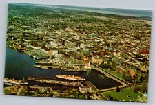 An Aerial View Of Victoria British Columbia Canada 60s Vintage Postcard picture