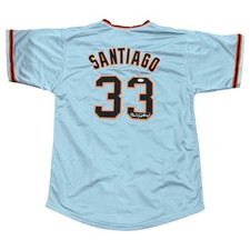 Benito Santiago Autographed San Francisco (Grey #33) Custom Stitched Jersey - JS picture