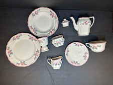 Vintage Steubenville Porcelain Breakfast Set Floral/Cherry Blossom picture