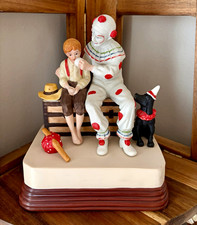 1986 Norman Rockwell The Runaway Clown Boy Musical Figurine Send in the Clowns picture