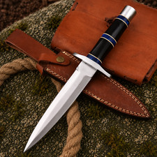 Arkansas Toothpick Dagger Handmade D2 Dagger Hunting  knife &Leather Sheath 2408 picture