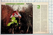 1982 Kawasaki KDX250 Cycle World Magazine Article Review Motocross Dirt Bike picture