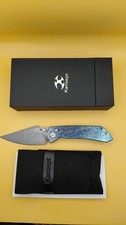 Kansept Fenrir K1034V10 Damascus Steel blade/ lightning strike titanium handle picture