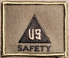 ARMY U.S. SAFETY (USACRC) PATCH SUBDUED/OLIVE DRAB VINTAGE MILITARY UNIFORM ORG picture
