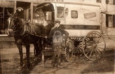 1907 National Biscuit Co Horse Drawn Delivery Nashua NH RPPC Photo Postcard COPY picture