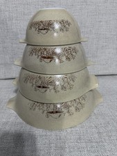 Pyrex Forest Fancies Mushrooms Cinderella Nesting Mixing Bowls Set Of 4 picture