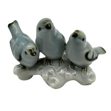 Vintage Gerold Porzellan 3 Bird Porcelain Figurine Bavaria West Germany picture