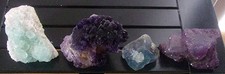 2.8 lb USA FLUORITE LOT of 4 - Deer Trail, Cave-in-Rock, Bingham & Elmwood picture